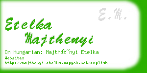 etelka majthenyi business card